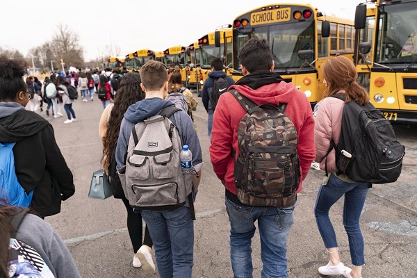 Students Walking to the Bus